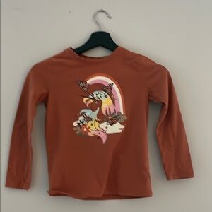 Cat & Jack Brown Long Sleeve Tee Festive Graphic‎